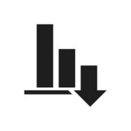 Bar Graph icon on a white background N27