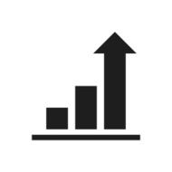 Bar Graph icon on a white background N28