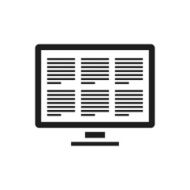 Computer Monitor icon on a white background N7