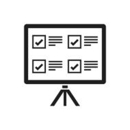 Projection Screen icon on a white background N8