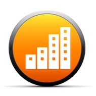 Apartment Building icon on a round button N21