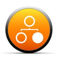Flowchart icon on a round button N39