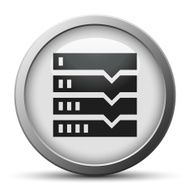 Flowchart icon on a silver button N5