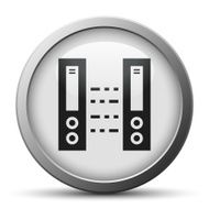 Network Server icon on a silver button N2