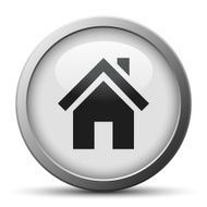 Home icon on a silver button