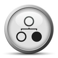 Flowchart icon on a silver button N7