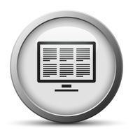 Computer Monitor icon on a silver button N2