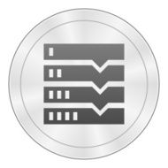 Flowchart icon on a round button N41