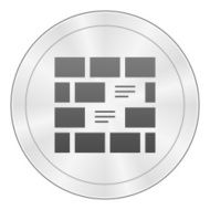 Wall icon on a round button N13