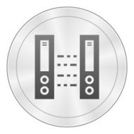 Network Server icon on a round button N13