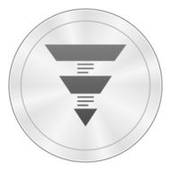 Pyramid icon on a round button N7