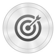 Target icon on a round button N13