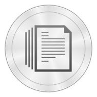 Document icon on a round button N36