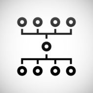 Flowchart icon on a white background N26