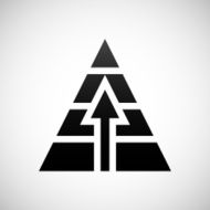 Pyramid icon on a white background N4