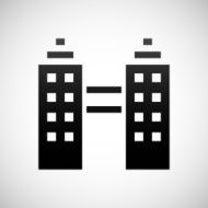 Office Building icon on a white background N10