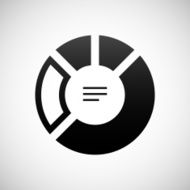Donut Chart icon on a white background N8