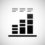 Bar Graph icon on a white background N29