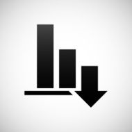 Bar Graph icon on a white background N30