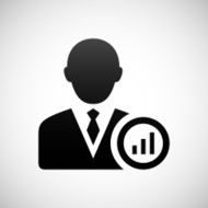 Businessman icon on a white background N29