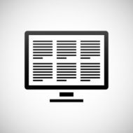 Computer Monitor icon on a white background N8