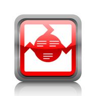 Chevron Chart icon on a square button N13