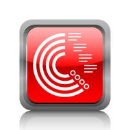Radial Bar Chart icon on a square button N3