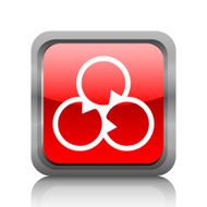 Venn Diagram icon on a square button N3