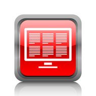 Computer Monitor icon on a square button N7