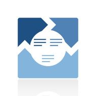 Chevron Chart icon on a white background N18