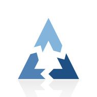 Chevron Chart icon on a white background N19