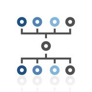 Flowchart icon on a white background N30