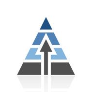 Pyramid icon on a white background N6