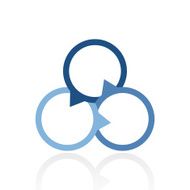 Venn Diagram icon on a white background N3