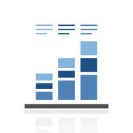 Bar Graph icon on a white background N32