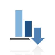 Bar Graph icon on a white background N33