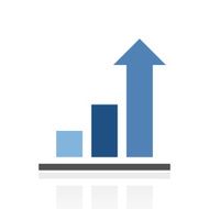 Bar Graph icon on a white background N34