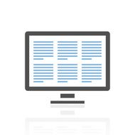 Computer Monitor icon on a white background N9