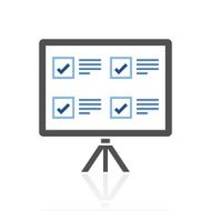 Projection Screen icon on a white background N10