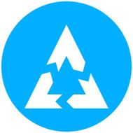 Chevron Chart icon on a round button N28