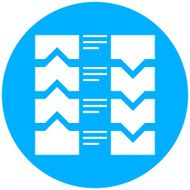 Flowchart icon on a round button N44