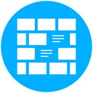 Wall icon on a round button N14