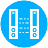 Network Server icon on a round button N14