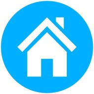 Home icon on a round button N5