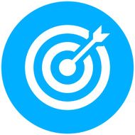 Target icon on a round button N14