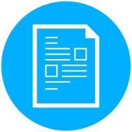 Document icon on a round button N42