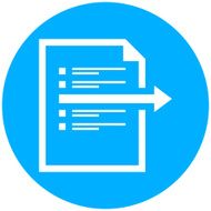 Document icon on a round button N43