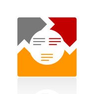 Chevron Chart icon on a white background N20