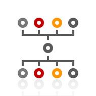 Flowchart icon on a white background N34