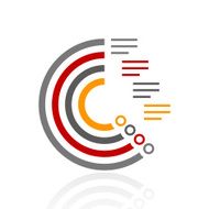 Radial Bar Chart icon on a white background N4